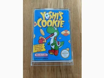 Nintendo NES 8bit Yoshi's Cookie Yoshis - Komplett i akrylbox SCN CIB