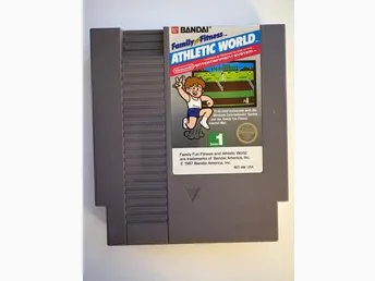Family Fun Fitness: Athletic World - Nintendo NES
