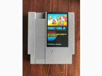 Donkey Kong JR till Nintendo NES 8-bit! 5-skruvar! Svarta serien!