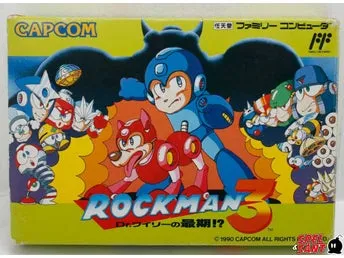 Mega Man 3 (inkl. Skyddsbox & Japansk Version)