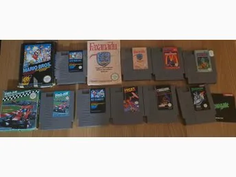 9 stycken Nintendo NES 8-Bit Spelpaket Grymma titlar Spel paket
