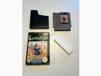 Lemmings NES SCN (Nintendo 8-bit) - Box, Kassett & Dammskydd - Fint skick!