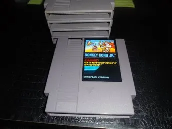 Donkey Kong Jr. NES Nintendo Entertainment System svarta serien+dammskudd