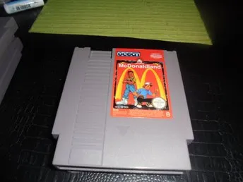McDonaldland NES-spel scn bergsala ab+dammskydd sammfraktar 49kr som nytt