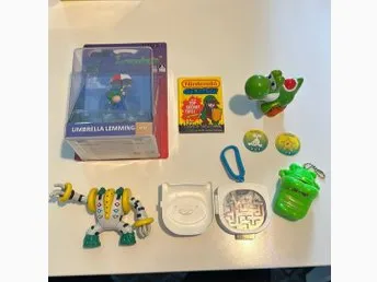 Samlarobjekt: Lemmings, Nintendo Game Pack, Pokémon, Yoshi, Regigigas,