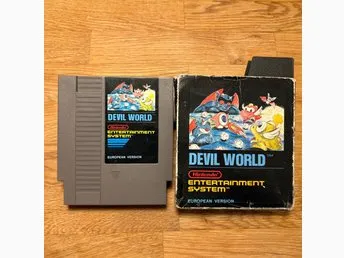 Devil World kasett + fodral NES PAL