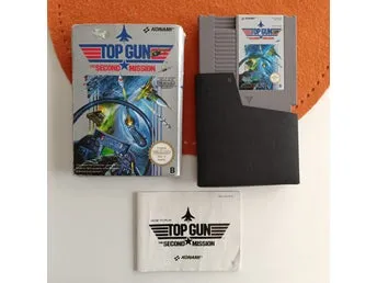 SOMMARREA! TOP GUN THE SECOND MISSION KOMPLETT - NES PAL-B SCN *Rengjort/Testat*