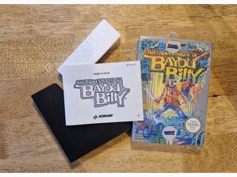 The Adventures of Bayou Billy NES Box och manual