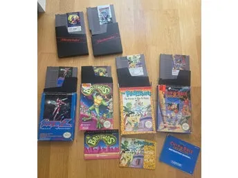 Nintendosamling NES Spel + basenheter