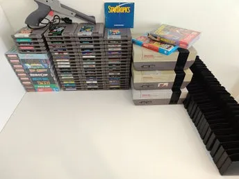 STOR Nintendo NES-samling – 61 spel –Mest SCN – Lolo 2 & 3 med 3 konsoler+30 UGC