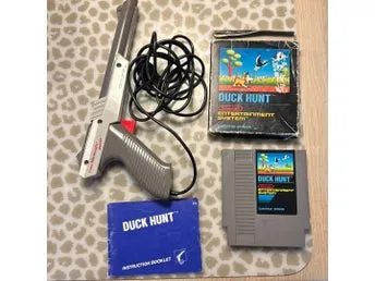Nintendo Zapper med Duck Hunt spel och instruktionsbok