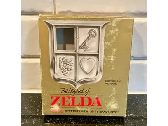 ENDAST box, The Legend of Zelda NES European Version, första utgåvan,