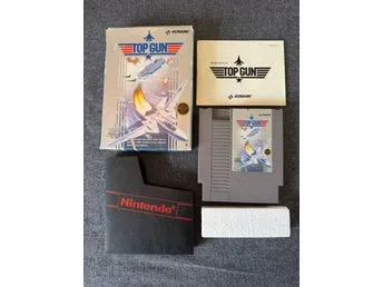 Top Gun NES CIB SCN (Komplett & Funktionstestad!) + Plastskydd