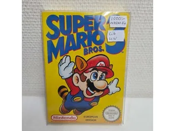 Super Mario Bros. 3 Nintendo NES spel i kartong SCN CIB